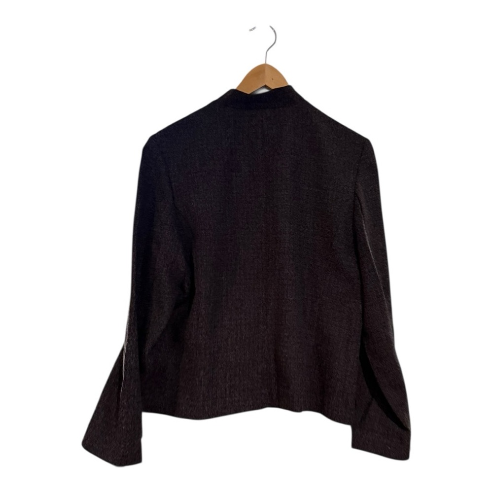 Amanda Smith Black Zip Front Jacket Blazer Women’s Size 10 - Picture 3 of 5